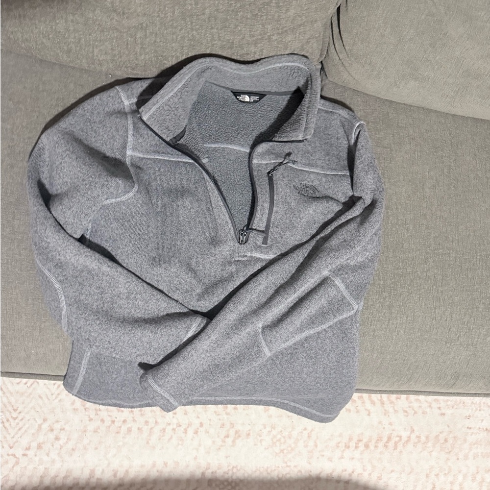 The North Face Men's Zip-Up Gray Sweater